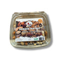 Albasha Smoked BBQ Mixed Nuts – 24 oz container showcasing a premium blend of roasted smoked mixed nuts, including cashews, almonds, and hazelnuts for a bold flavor.