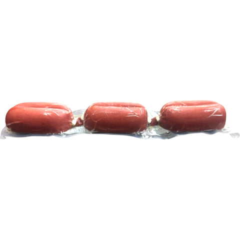 Close-up of Nazar mild parmak sucuk, showcasing the texture of traditional Turkish parmak sausage.