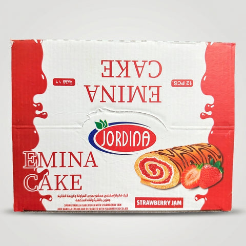 Jordina Emina Cake 12 PCS - Strawberry Jam Swiss Roll