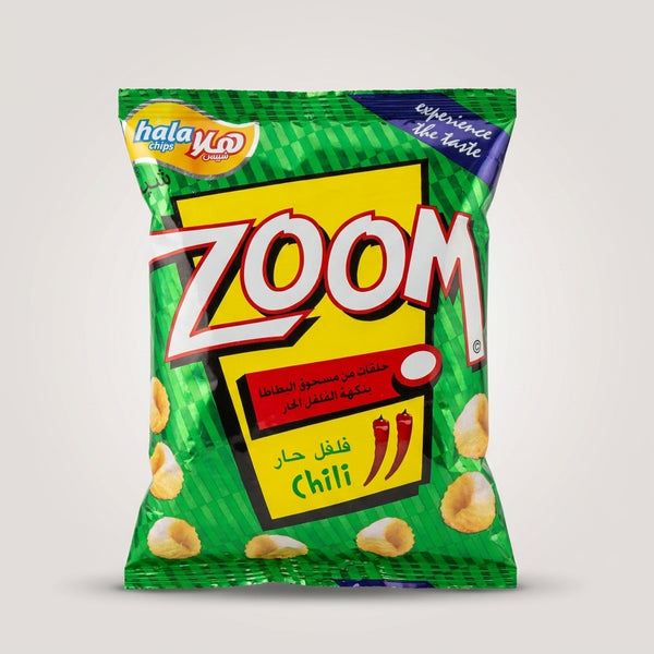 Hala Chips Zoom Chili Flavor - Crispy Potato Chips with Spicy Kick
