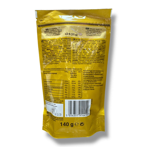 Packaging of Twix instant hot chocolate emphasizing convenience and deliciousness for a chocolatey beverage experience.