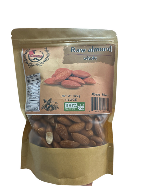 Raw Whole Almonds - Premium Quality, Rich in Nutrients, Perfect for Baking and Snacking, 1 lb