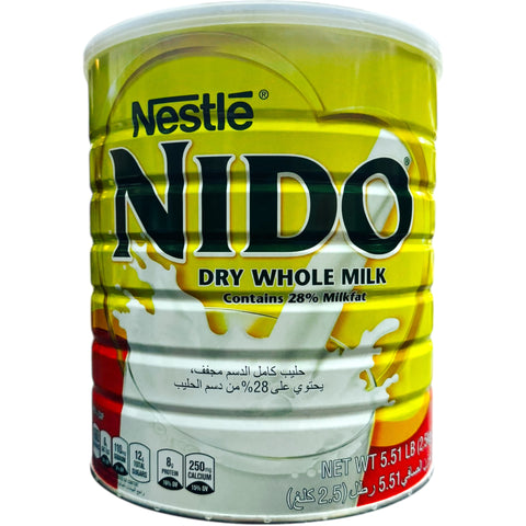 Nestle nido dry whole milk 2.5kg contains 28% milk, fat ￼￼