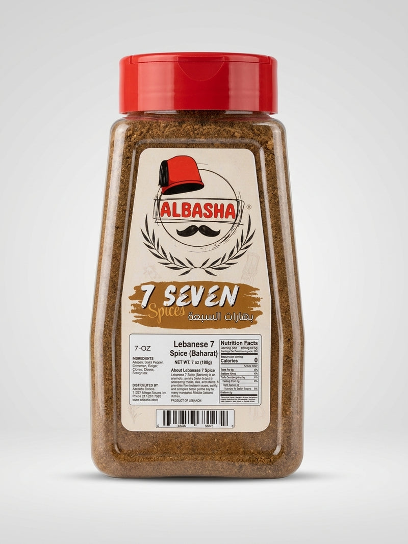 AlBasha 7 Seven Spices 7 oz - Lebanese Baharat Spice Blend