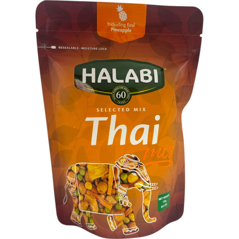 Halabi Thai snack mix - a delightful asian snack variety featuring a mix of flavors and textures.