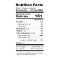 Nutrition facts label for Duru Buckwheat product, detailing serving size, calories, and nutritional information per serving.