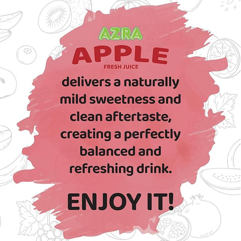 Refreshing AZRA 100% organic fruit juice in 500ml cans, part of the zero sugar beverages lineup catering to health-conscious consumers.