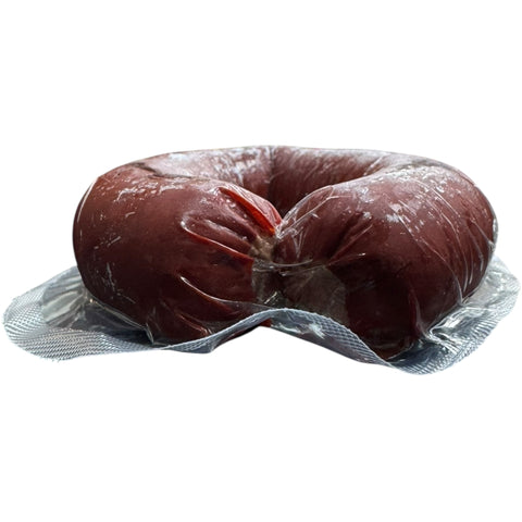 CUMBORIYET SUCUK 1lb Turkish sucuk sausage sliced and arranged on a plate, perfect for appetizers or traditional meals.