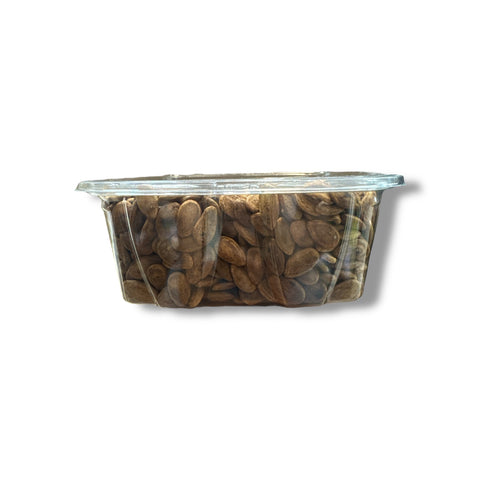 Close-up of Albasha Roasted Watermelon Seeds – Healthy roasted watermelon seeds, lightly salted, ideal for family gatherings and daily snacking.
