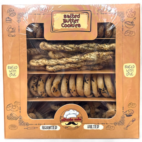 Assorted Salted Butter Cookies - Luxurious Blend of Sweet & Salty Flavors, 100% Mediterranean Ingredients