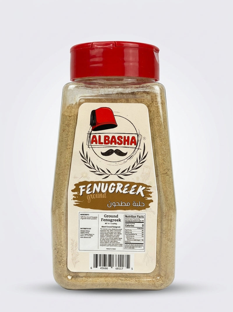 AlBasha Ground Fenugreek 7 oz - Authentic Middle Eastern Spice