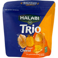 Halabi Trio quoted peanut-cheese flavor, a delicious peanut cheese snack from ALBASHA Store.