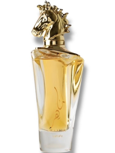 Lattafa Maahir bottle showcasing the essence of luxury Middle Eastern perfume.