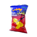Oman Chilli Flavour crunchy potato chips in red and blue bag, spicy imported snack for chili lovers
