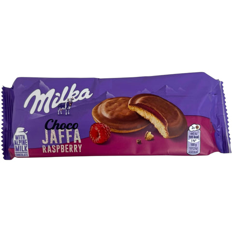 Milka chocolate jaffa raspberry 147g - A delicious treat combining raspberry and chocolate, perfect for raspberry chocolate snacks lovers.