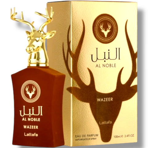 Latafa Al Noble Wazeer, an exquisite option among Arabic perfumes for men, available at ALBASHA Store.