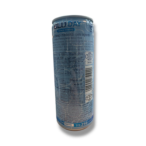 Enjoy BLU DAY Energy Drink, a refreshing energy beverage that comes in a sleek 250ml can, perfect for daytime energy support.