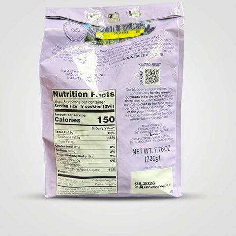 Loacker Quadratini Blueberry Yogurt 7.76oz - Wafer Cookies