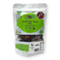 Albasha MIX ORGANIC FRONTIER TRAIL - a healthy and delicious organic trail mix featuring a blend of nuts, seeds, and dried fruits. Perfect for snacking on the go.