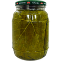 A jar of Alsaadah grape leaves for cooking, highlighting the product's premium quality and suitability.