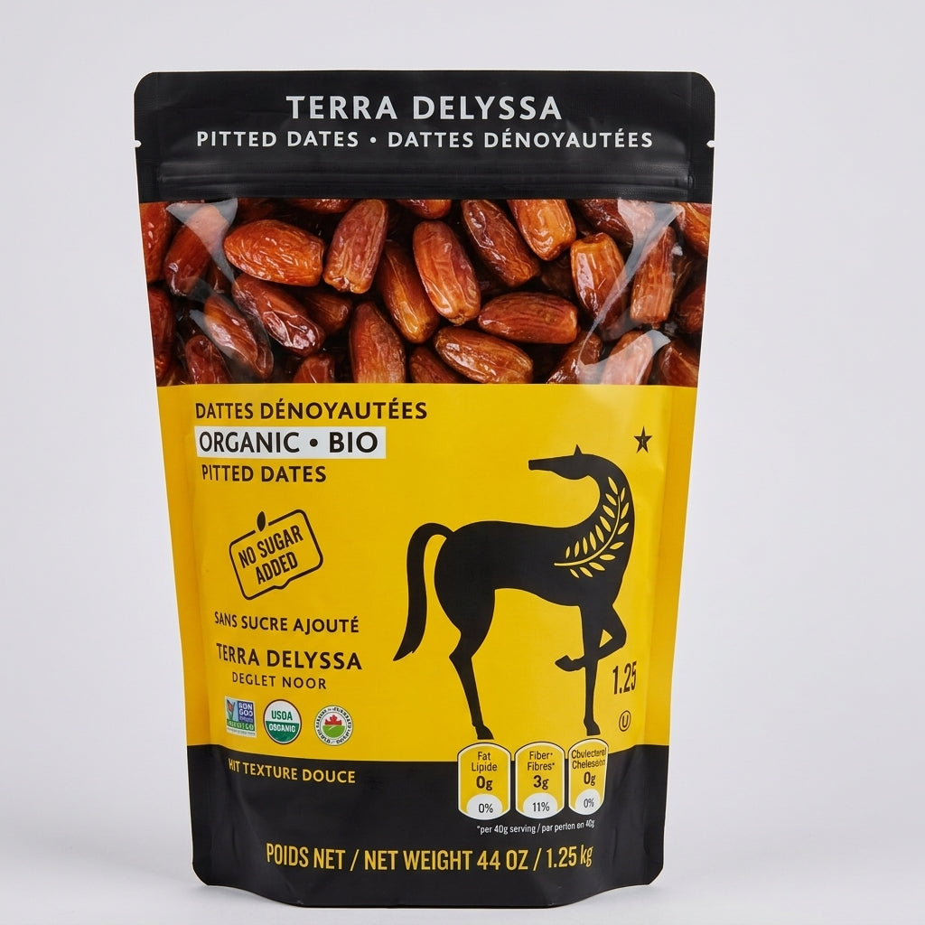 Terra Delyssa Organic Pitted Dates 44 oz - Deglet Noor No Sugar Added