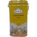 Packaging of Ahmad cardamom tea showcasing the brand logo and product details, ideal for tea enthusiasts.