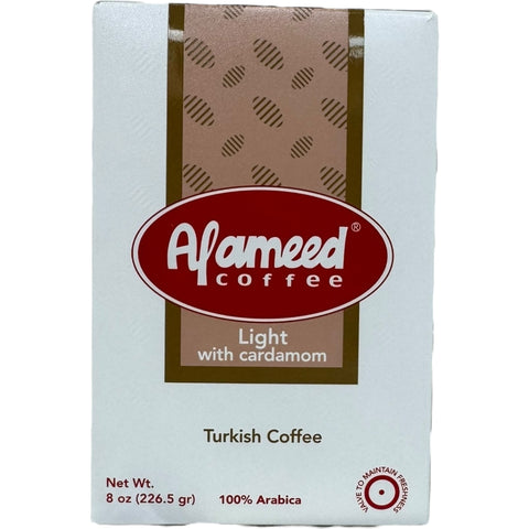 Alameed Turkish coffee light with cardamom - A premium selection of Turkish coffee with cardamom, perfect for authentic coffee lovers.