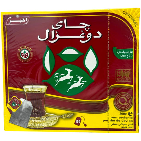 Close-up view of do gazal tea bags, showcasing vibrant colors and detailed design.