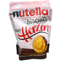 Close-up of nutella biscuit - Experience the tasty combination of crisp biscuit and creamy nutella chocolate filling.