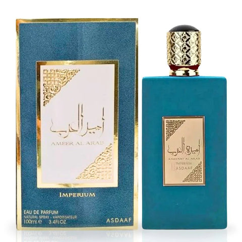 Ameer Al Arab Imperium perfume, a luxury arabian perfume showcasing its elegant bottle design.