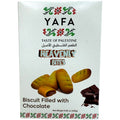 Yafa biscuit filled with chocolate, an irresistible treat from ALBASHA Store, showcasing the delicious yafa chocolate biscuit perfect for any snack.