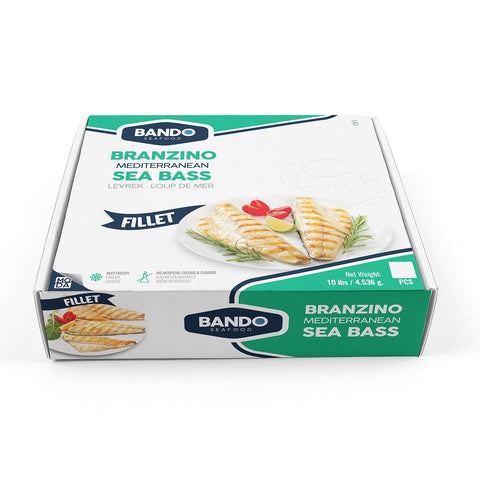 Moda Branzino-Sea Bass, Bulk, Fillet, 10lbs, 6-8