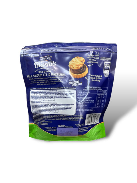 Mcvitie's Blissfuls Milk Chocolate Hazelnut Truffles - Decadent Nutty Indulgence in Every Bite