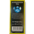 A steaming cup of Alghazaleen Earl Grey tea, highlighting the elegant presentation and rich flavor profile of this popular tea variety.