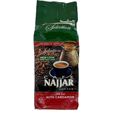 Najjar Turkish coffee with cardamom - Premium blend of coffee infused with cardamom for a rich flavor.