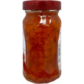 Sera carrot jam 370g jar displayed on a wooden table, highlighting its packaging as a natural fruit preserves.