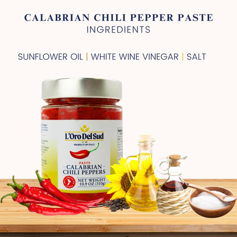 L'Oro Del Sud, Calabrian Chili Pepper Paste, 10.9 oz (310 g)