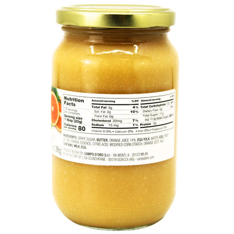 Campo D'Oro, Orange Curd, Sicilian Orange custard cream 13.8 oz