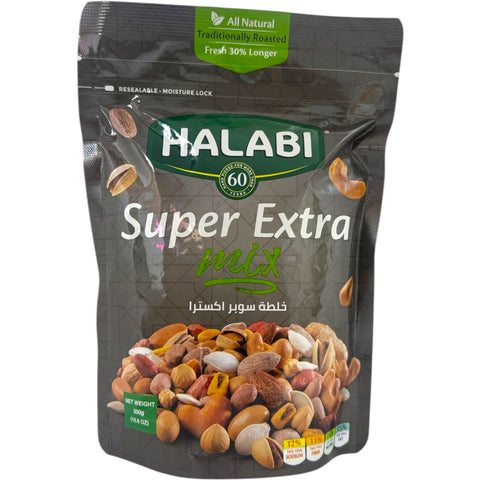 Halabi super extra mix nut - a delicious super extra nut blend from ALBASHA Store.