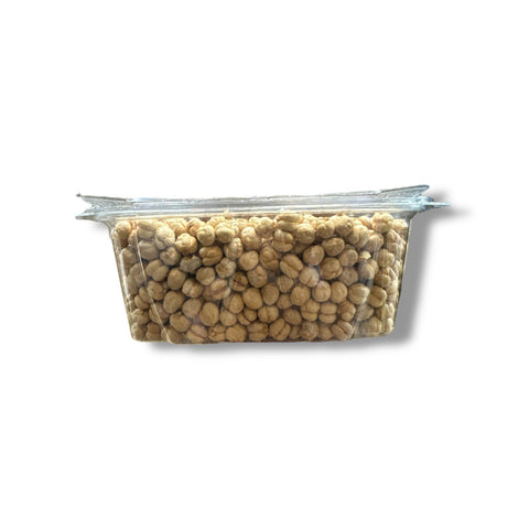 Albasha Roasted & Salted Yellow Chickpeas – 32 oz | Crispy Traditional Snack, showcasing the crunchy texture of this vegan-friendly roasted chickpeas snack.