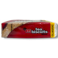 Close-up of ETI TEA BISCUITS 1000g, showcasing the golden brown biscuits perfectly arranged, ideal for tea time.