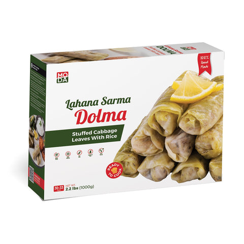 Moda Stuffed Cabbage Leaves with Rice, Uncooked, 35.2oz (1000g)