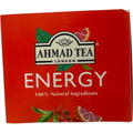 Close-up of Ahmad tea energy herbal tea leaves highlighting natural ingredients for optimal energy.