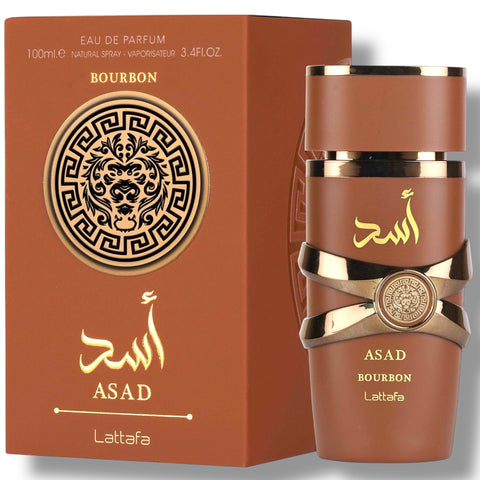 Latafa Asad Bourbon - A premium choice in luxury niche fragrances showcasing its elegant packaging.