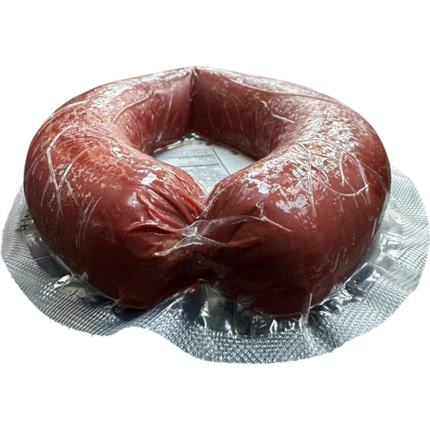 Yorsan kassap sucuk 1lb on a platter - Appetizing authentic kassap sucuk for culinary delights.