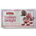 Delicious Turkish delight with Ross flavour from ALBASHA Store, a sweet treat featuring a unique floral taste.