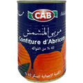 Algerian cab apricot jam jar showcasing the rich, vibrant color and texture, ideal for spreads and desserts.