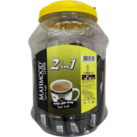 Mahmood 2in1 instant coffee - premium instant coffee blend from ALBASHA Store offering rich flavor and convenience.