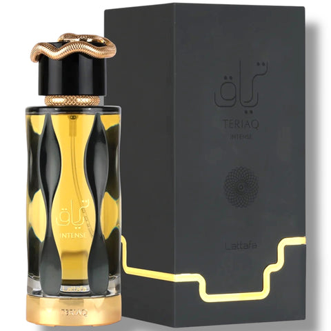 Latafa treaq intense fragrance for men showcasing the elegant bottle design from ALBASHA Store.