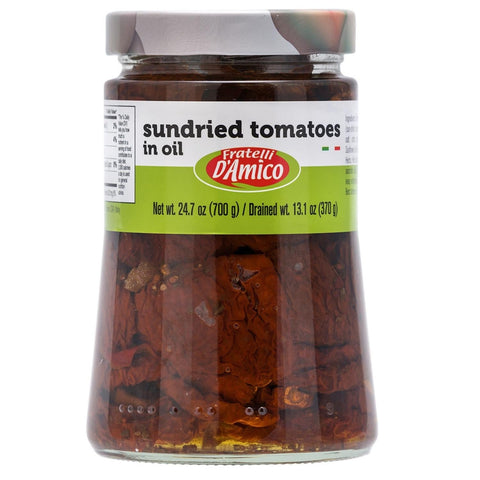 Fratelli D'Amico,Sundried Tomatoes in Oil. Family Size, 24.7oz (700g)